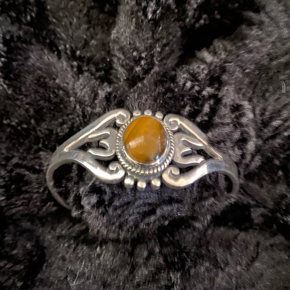 Sterling Silver Natural Gem Bracelet - Picture 2 of 6